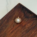 پلاک طلا گل مرواریدی کد 160