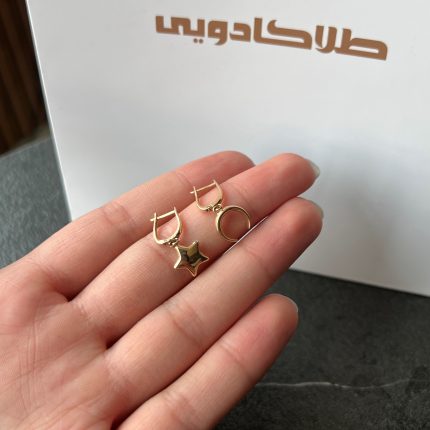 گوشواره روکو ماه و ستاره مستطیل