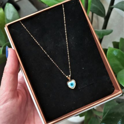 گردنبند قلب چشم نظر کادویی