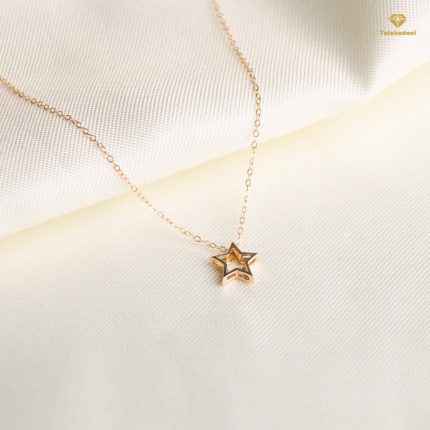 گردنبند طلا سه بعدی ستاره توخالی