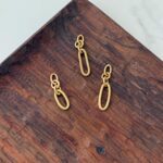 پلاک طلا هندسی بیضی کد61