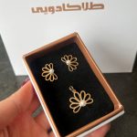 نیمست طلا گل مرواریدی هفت پر