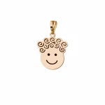 پلاک پسر مو فرفری