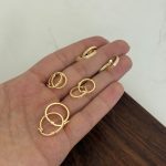 گوشواره حلقه ای ورساچ کد 08