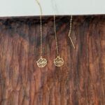 گوشواره بخیه ای گل رز