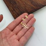 گوشواره میخی طلا برگ کد1001