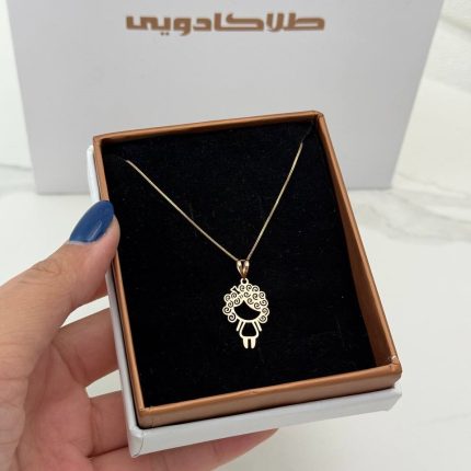 پلاک طلا دختر موفرفری