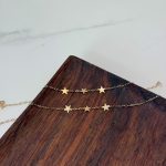 دستبند طلا زنجیری سه ستاره