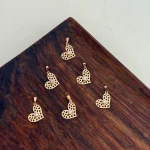 پلاک طلا قلب قلبی تک نگین - Image 2