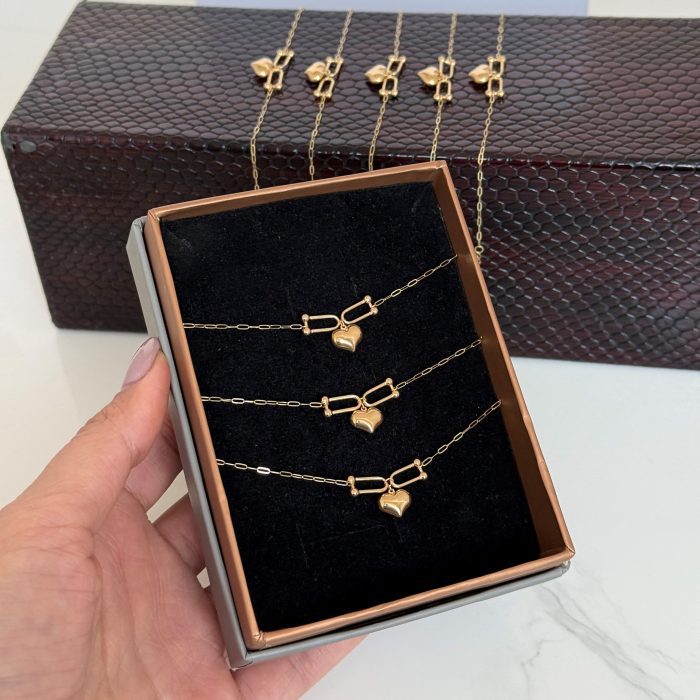 دستبند طلا تیفانی قلب دامله - Image 2