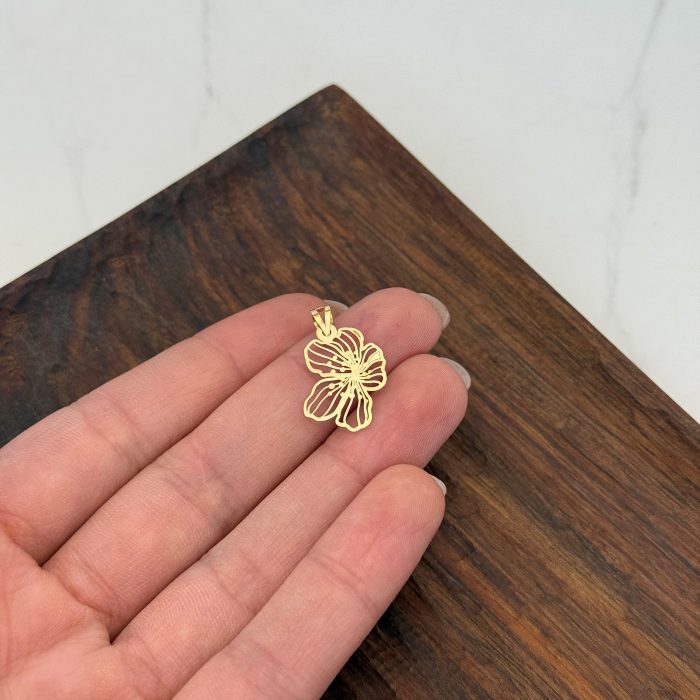 پلاک طلا گل - Image 2