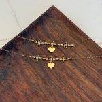 دستبند طلا گل و قلب