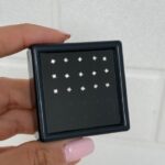 پیرسینگ طلا بینی نگین دار مربع