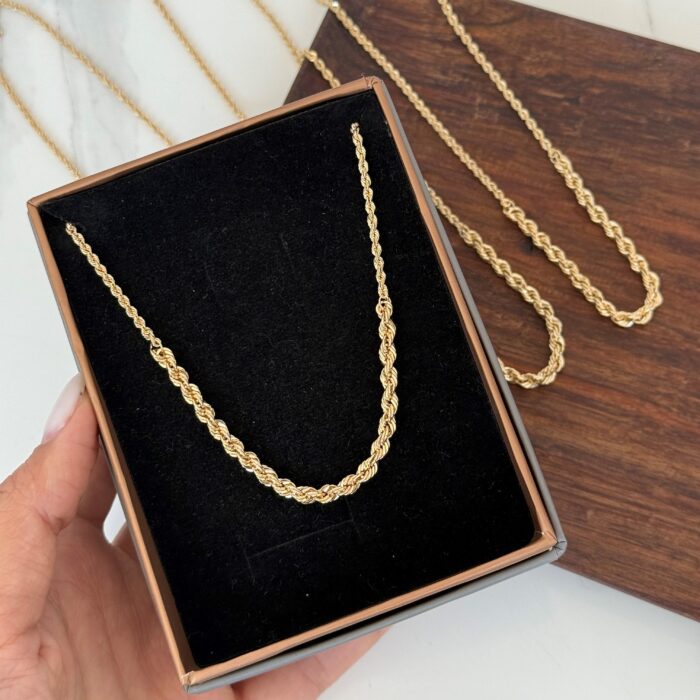 زنجیر طلا طنابی کونیک - Image 2