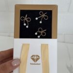 پلاک طلا پاپیون مرواریدی - Image 2