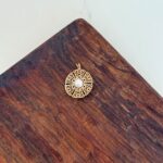 پلاک طلا مرواریدی دایره کد 583