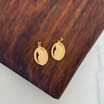 پلاک طلا وان یکاد بیضی