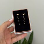 گوشواره پیچ قلب و بال