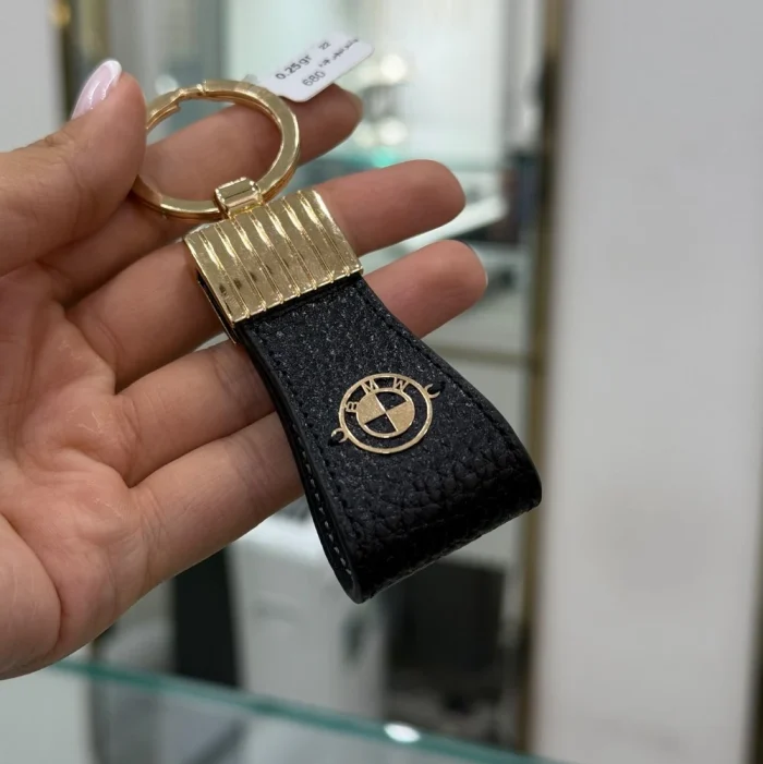 جاسوئیچی چرم و طلا طرح BMW - Image 2