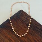 گردنبند لوکس آیینه ای طرح گل کد 700