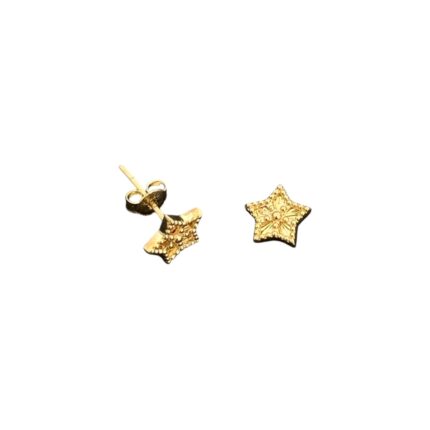گوشواره میخی طلا ستاره تراش