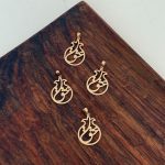 پلاک طلا انار لیزری طرح عشق