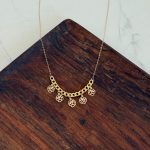 گردنبند کارتی سکه ای گل