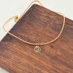 گردنبند سنگی فانتزی طرح پروانه کد 43