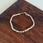 دستبند طلا مروارید پرورشی با گوی البرنادو