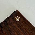 پلاک طلا گوزن مرواریدی