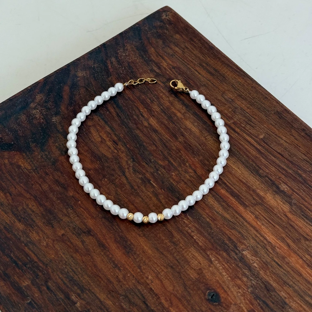 IMG_3277 (Copy) دستبند طلا مروارید شل با گوی البرنادو - Image 1