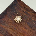 پلاک طلا اسلیمی مرواریدی کد 586