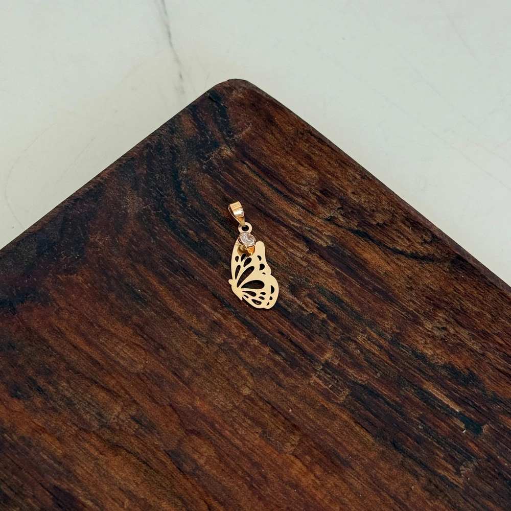 IMG_4284 (Copy) پلاک طلا بال پروانه نگین دار - Image 1