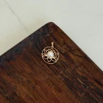 پلاک طلا گل مرواریدی کد 71