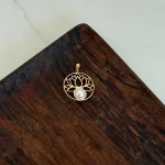 پلاک طلا گل مرواریدی کد 70