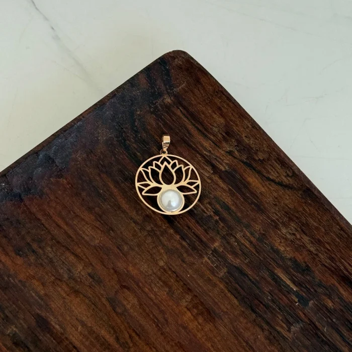 پلاک طلا گل مرواریدی کد 70 - Image 2