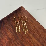 گوشواره حلقه ای پولکی آبشاری