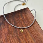 گردنبند سنگی فانتزی طرح پنجه