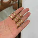 انگشتر طلا طرح کارتی پیچ