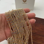 گردنبند تمام گوی سه رنگ