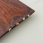 گوشواره حلقه ای طرح ماه و ستاره