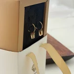 گوشواره روکو سکه ای مستطیل - Image 2