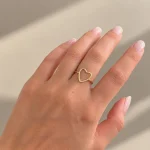 انگشتر طلا قلب کد 506