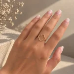 انگشتر طلا مینیمال گل کد 700