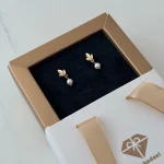 گوشواره میخی برگ مرواریدی کد 60