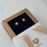 گوشواره میخی برگ مرواریدی کد 63
